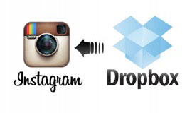 Fotók Instagram-on számítógépről a Dropbox segítségével