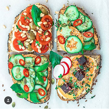 nyári fotóötletek az Instagram szendvicshez
