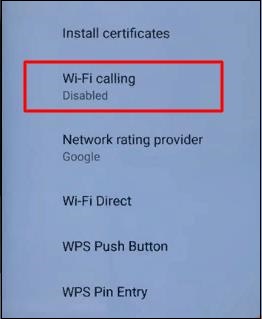 Wi-Fi hívások leállítása