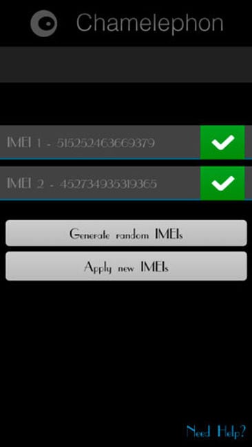 Chamelephon - program az IMEI megváltoztatásához Androidon