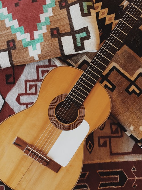 őszi fotó ötletek az Instagram - gitár számára