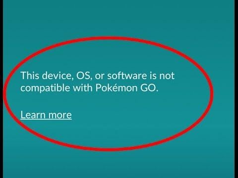 A hibát tartalmazó képernyőképe a Pokemon Go-ban