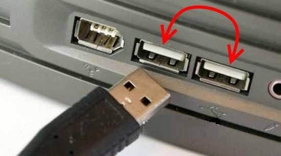 Port módosítása USB behelyezésekor
